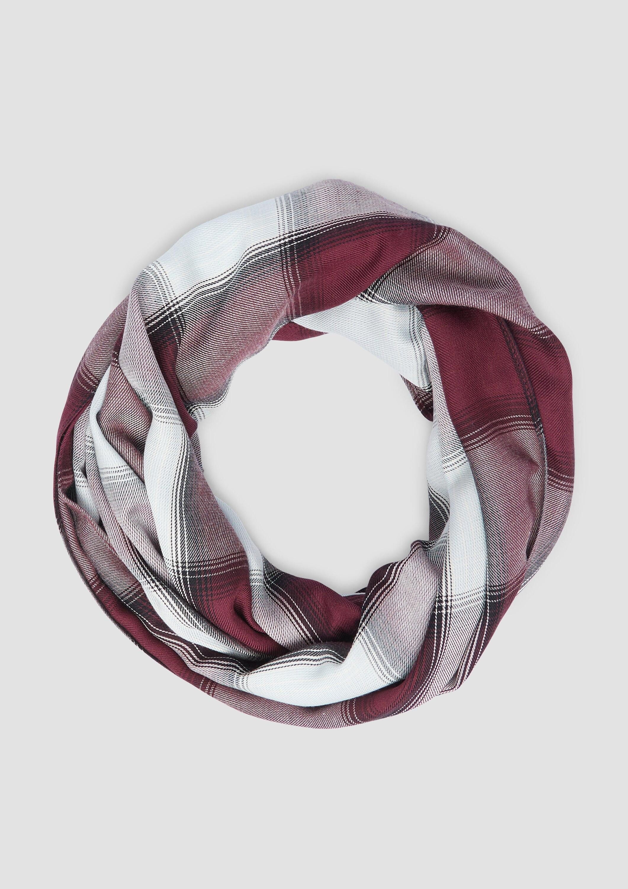 s.Oliver Loop Snood, Karierter Loop-Schal aus Modalmix günstig online kaufen