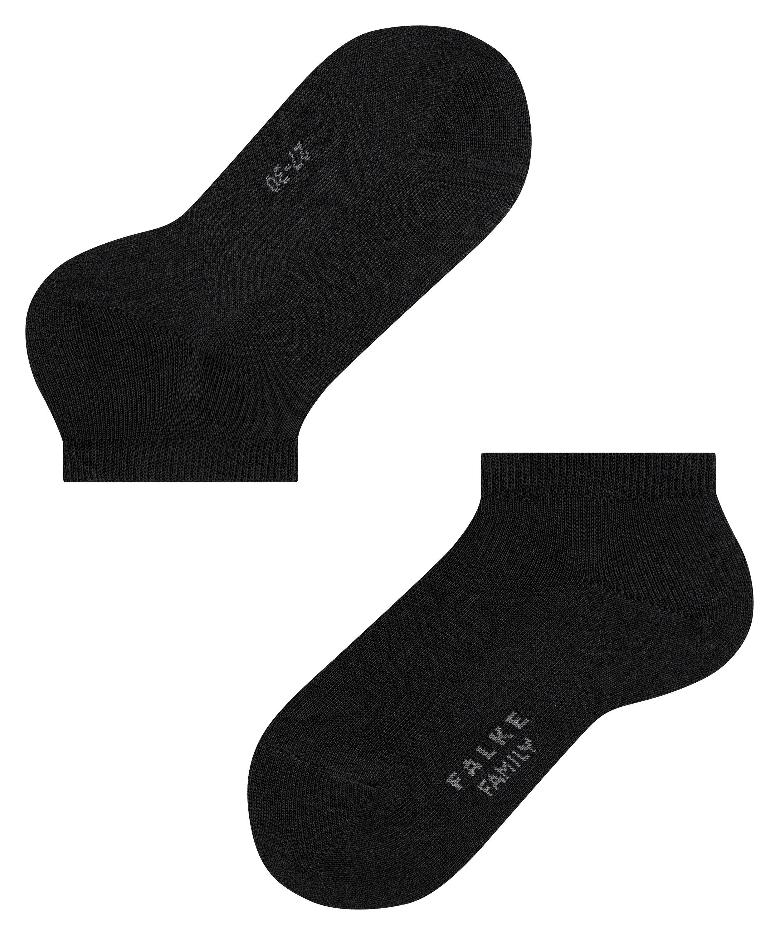 FALKE Family nachhaltiger Baumwolle Sneakersocken mit (3000) black (1-Paar)