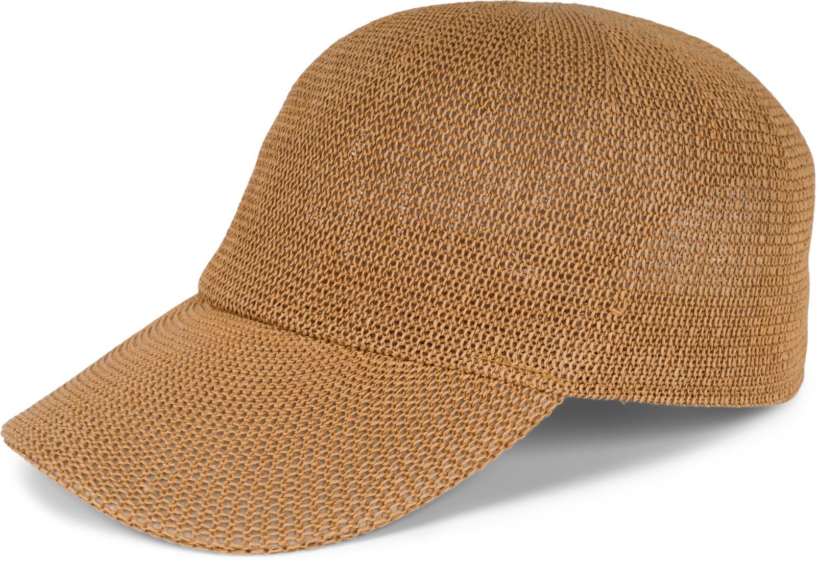 styleBREAKER Baseball Cap (1-St) Papierstroh Baseball Cap Camel