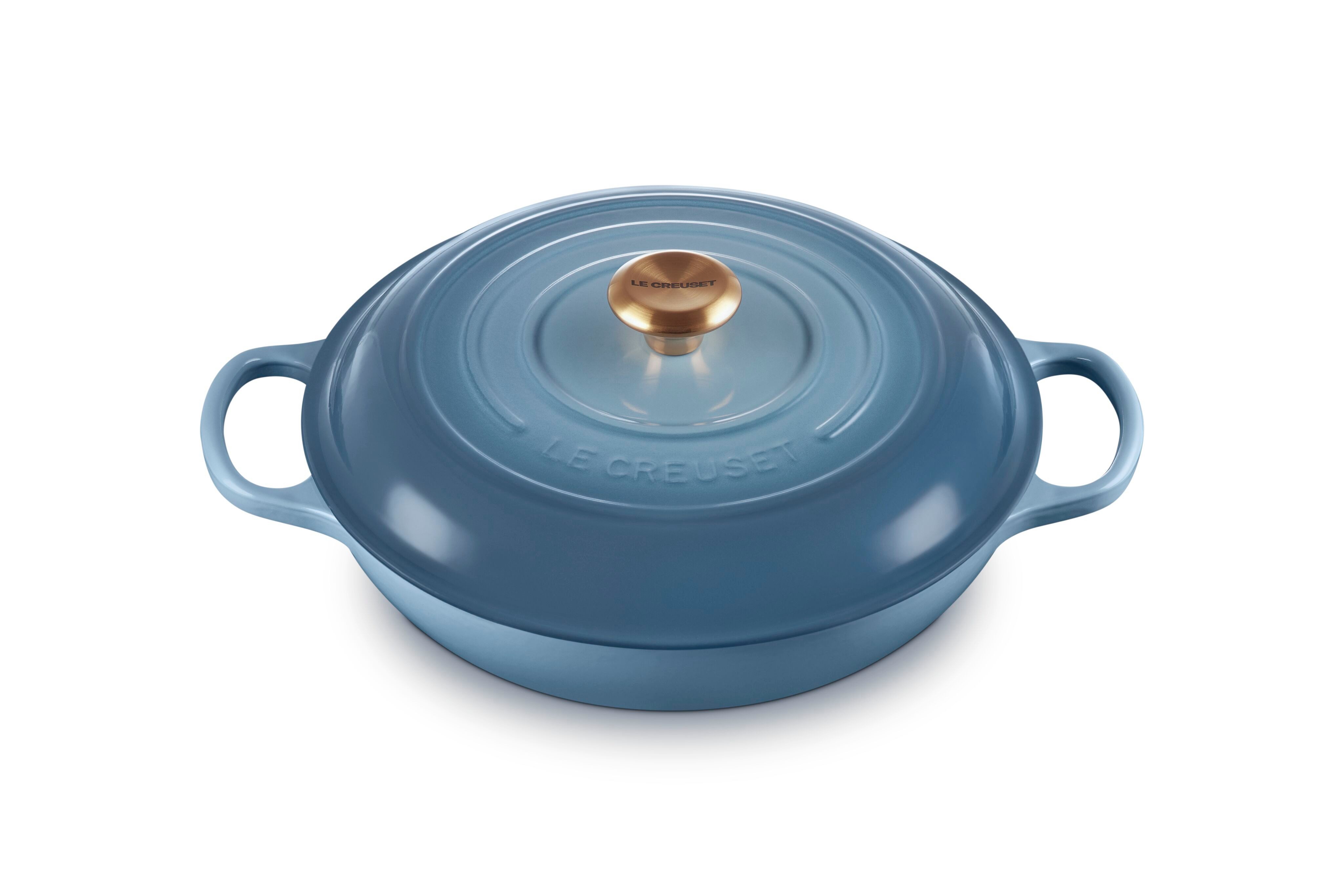 LE CREUSET Bratentopf Gourmet-Profitopf, Gusseisen, Ø 30 cm, 6,7 l, 5,56 kg, Chambray, 21180304344441