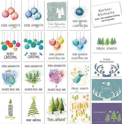 LifeDesign Weihnachtskarte Postkarten-Set "Weihnachten", Weihnachtsgrußkarten Set, Frohe Weihachten DIN A6 Karten