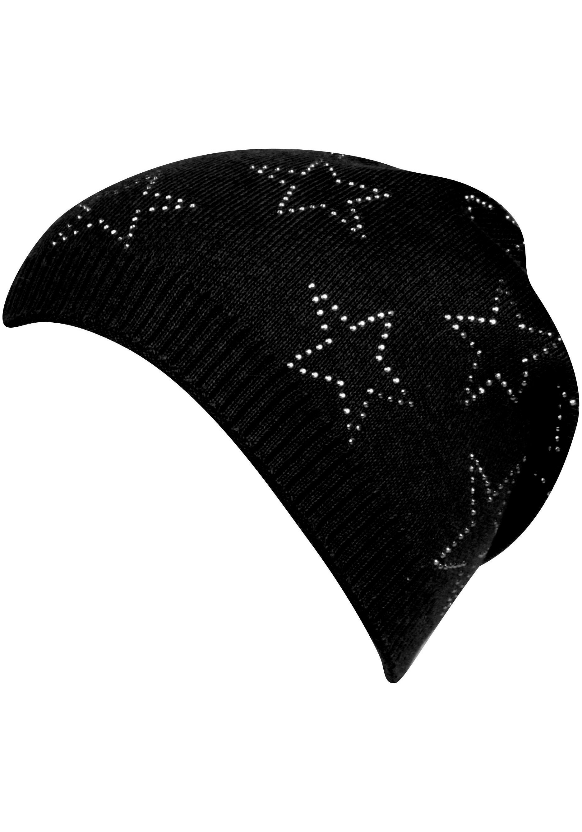 York schwarz New Strickbeanie mit Capelli Schmucksteinen Beanie