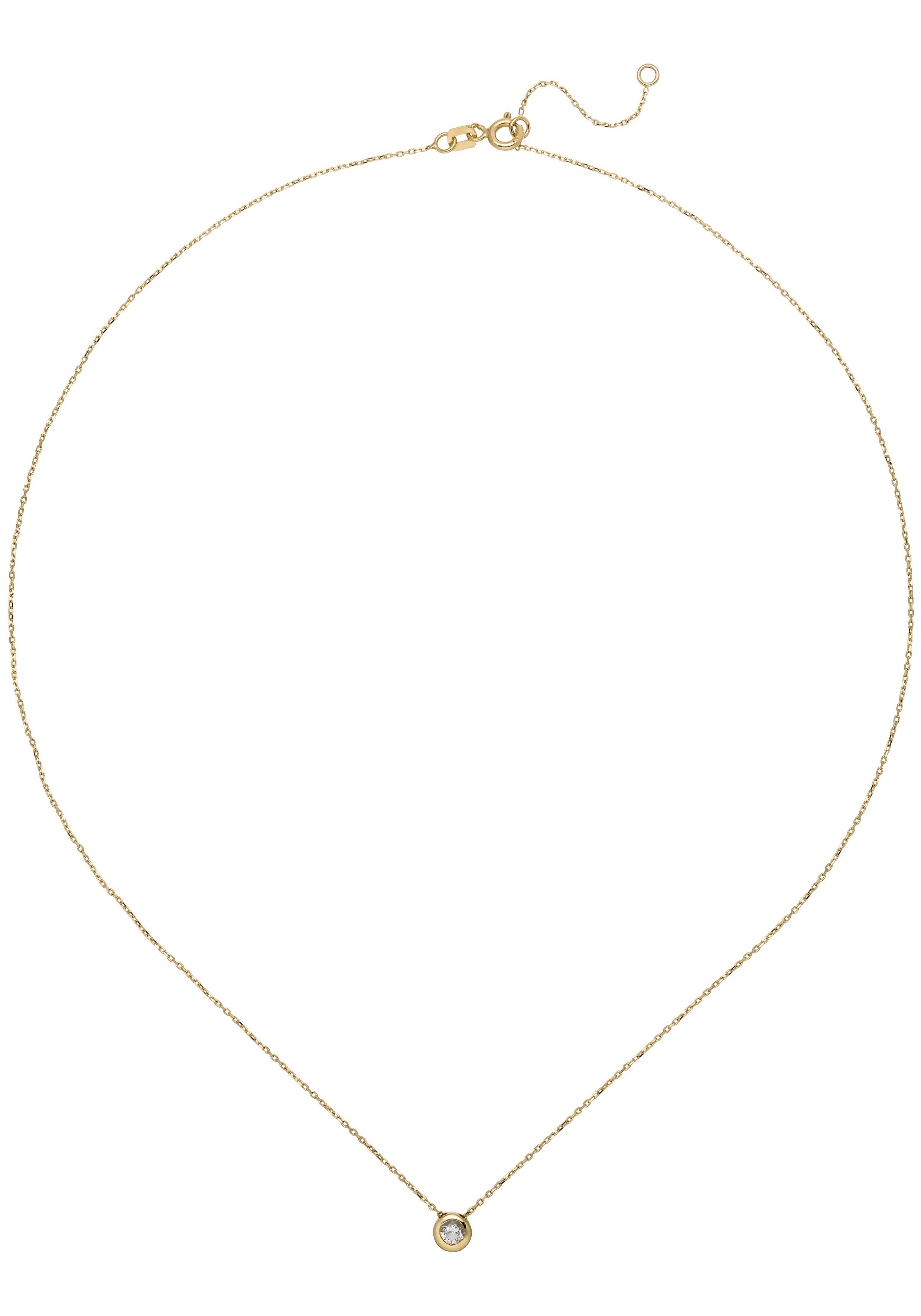 JOBO Kette mit Anhänger, 333 Gold mit 1...