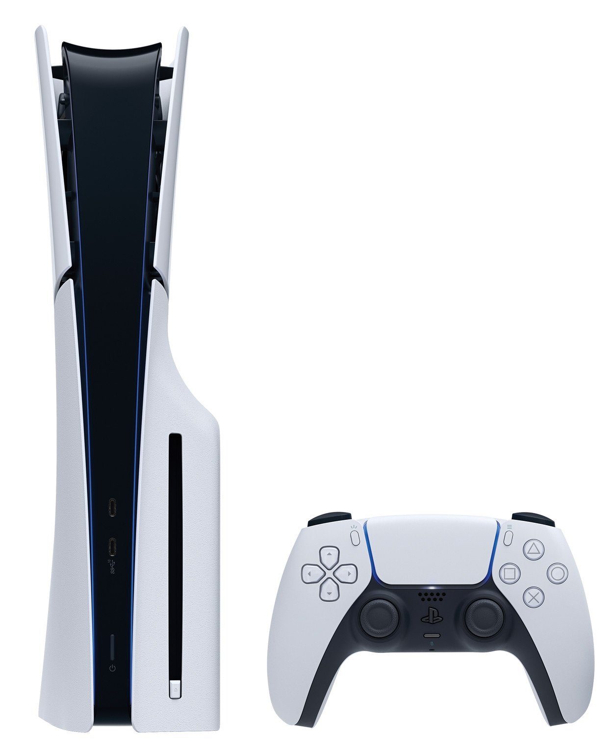 Playstation PS5 Konsole Slim Edition Disc Laufwerk mit 1 Controller (Bundle), 1TB SSD Console, 4k, Gaming Konsole