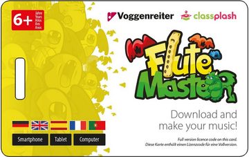 Voggenreiter Flute Master (App) mit Blockflöte, deutsche Griffweise Blockflöte Deutsch, Sopran