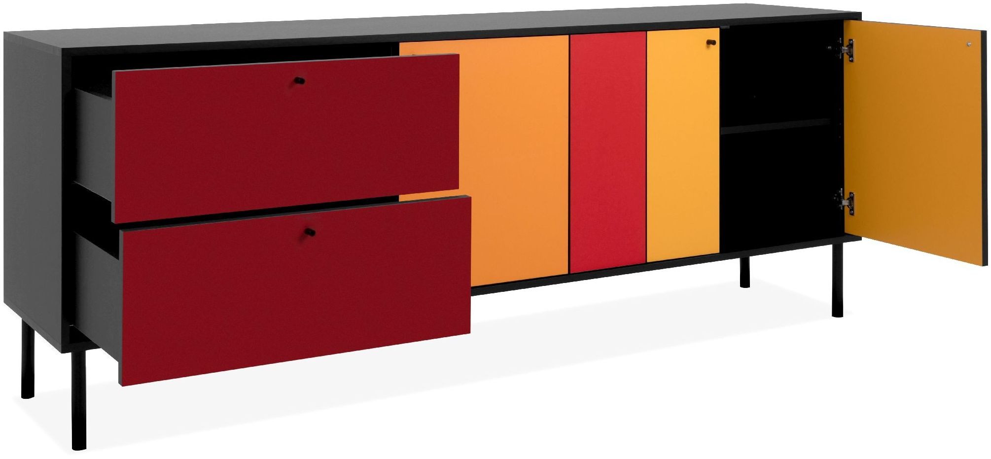 Finori Lowboard, Modern Retro Design 184,5 x 70 x 40 cm günstig online kaufen