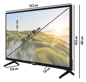 Telefunken D32H550X1CWT LCD-LED Fernseher (80 cm/32 Zoll, HD-ready, Smart TV, HDR10, Triple-Tuner, Dolby Audio, 6 Monate HD+ gratis)