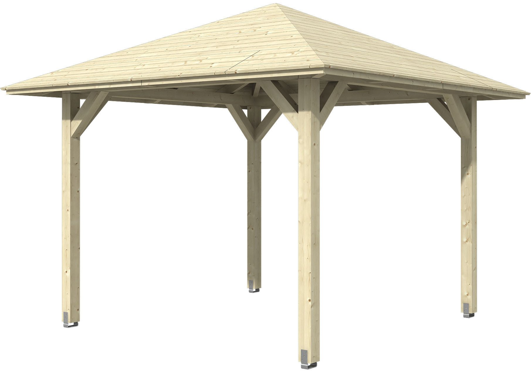 Skanholz Holzpavillon Cannes 1, Leimholz, 294 x 294 cm