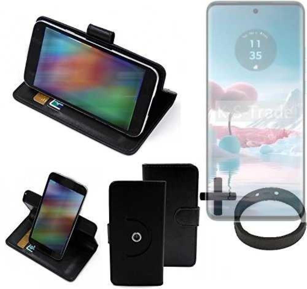 K-S-Trade Handyhülle für Motorola Edge 40 Neo, Case Schutz Hülle + Bumper Handy Hülle Flipcase Smartphone Cover