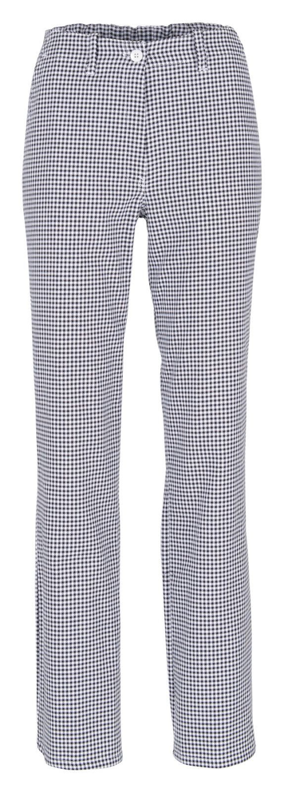 BEB Arbeitsbundhose beb GASTRO Damen KOCHHOSE Baumwolle Weiß Pepita