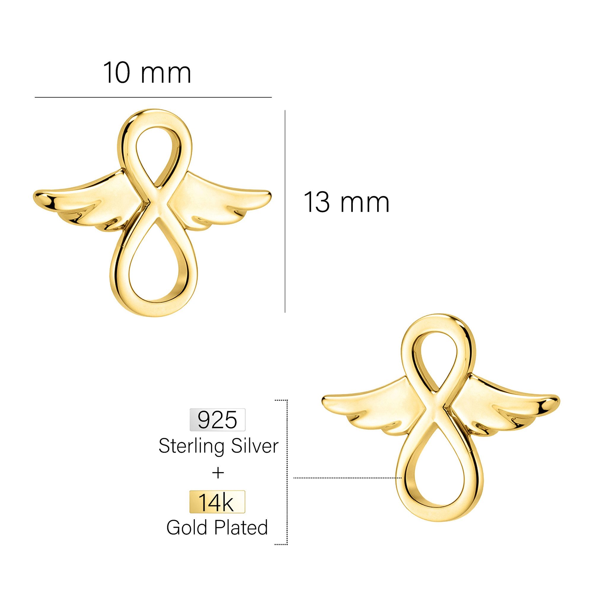 Sofia Milani Paar Ohrstecker Flügel, 925 Silber Damen Schmuck - E2595