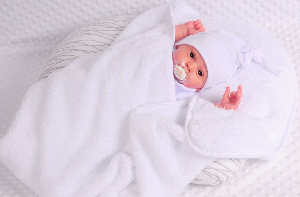 Kuscheldecke Babydecke flauschige La Kinderwagendecke in Baby Weiß, Fleece-Decke Bortini