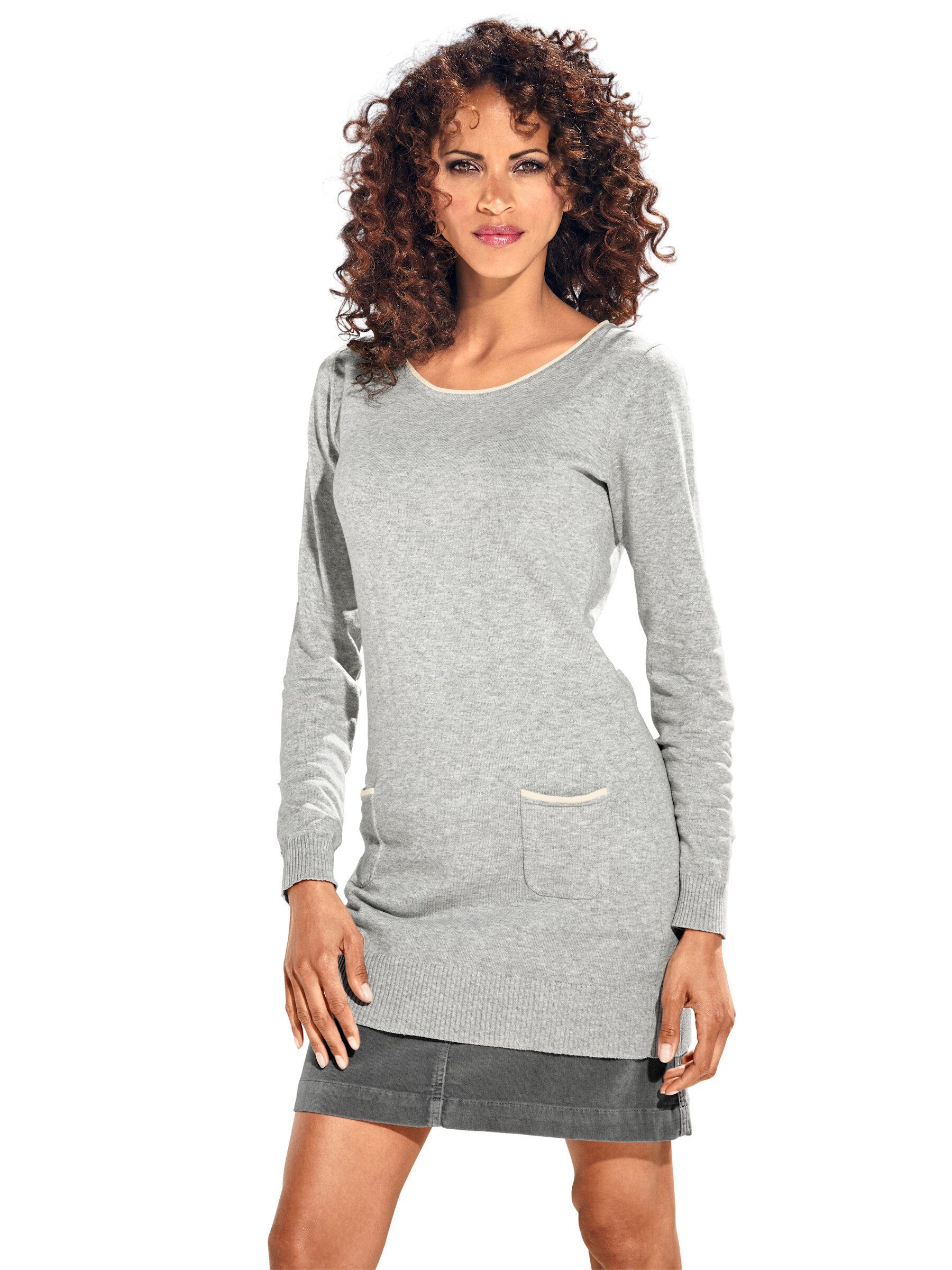 heine Strickpullover grau-melange