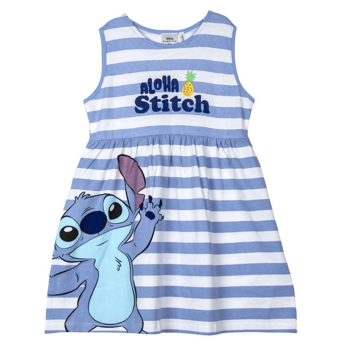 Disney Sommerkleid Stitch Baumwolle Mädchen Kleid Nachtwäsche leichtes Kinderkleid (Packung)