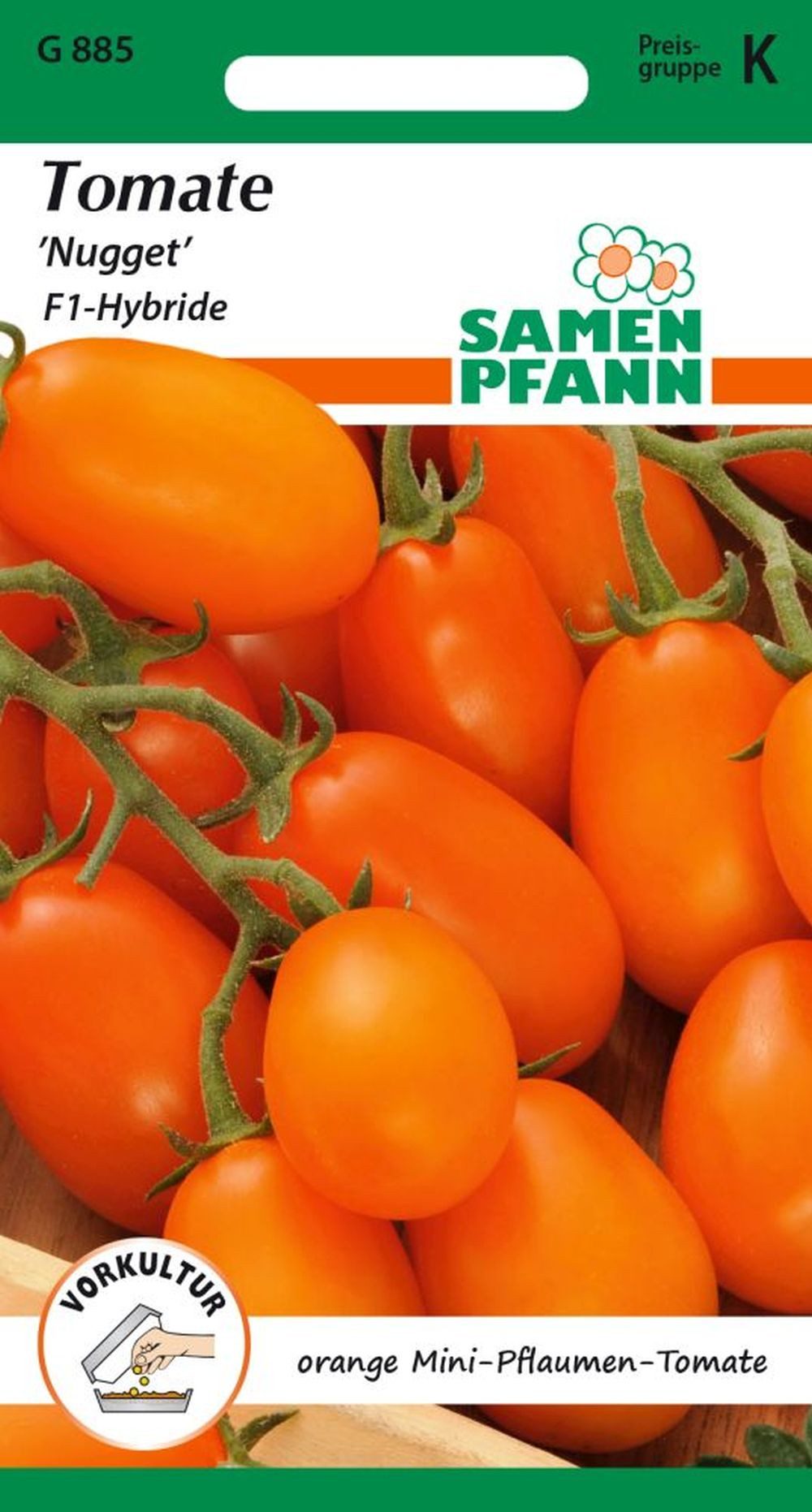 SAMEN PFANN Gemüsesamen Tomate, Nugget F1 - Saatgut Tomaten Samen, Solanum lycopersicum
