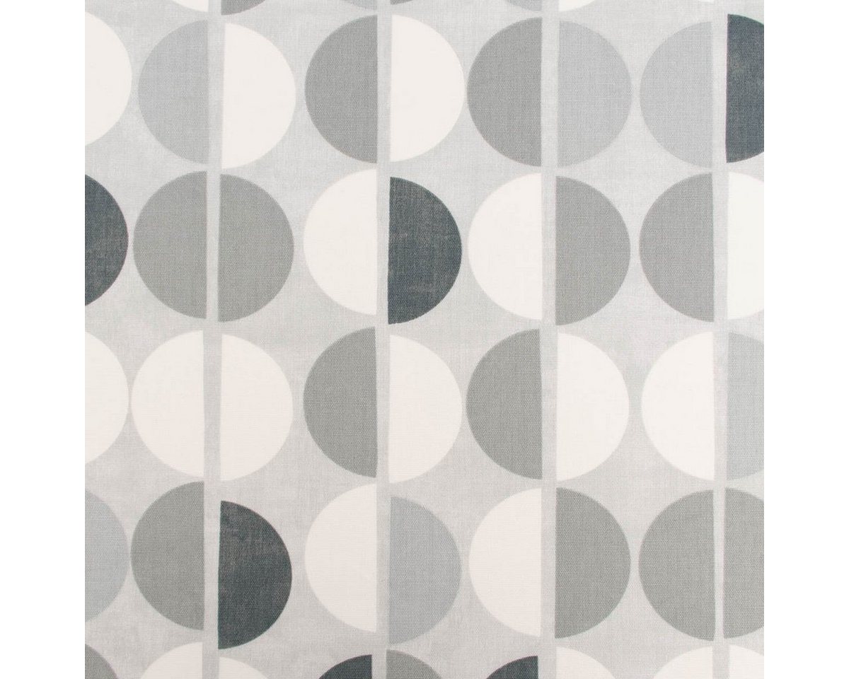 Thumbnail - SCHÖNER LEBEN. Stoff Panama Dekostoff Baumwollstoff Shoreditch Pebble Kreise grau 140cm, pflegeleicht