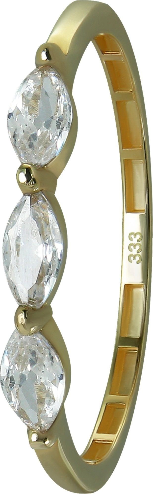 GoldDream Goldring GoldDream Gold Ring Shine Gr.54 Zirkonia (Fingerring), Damen Ring Shine 333 Gelbgold - 8 Karat, Farbe: gold, weiß | Goldringe