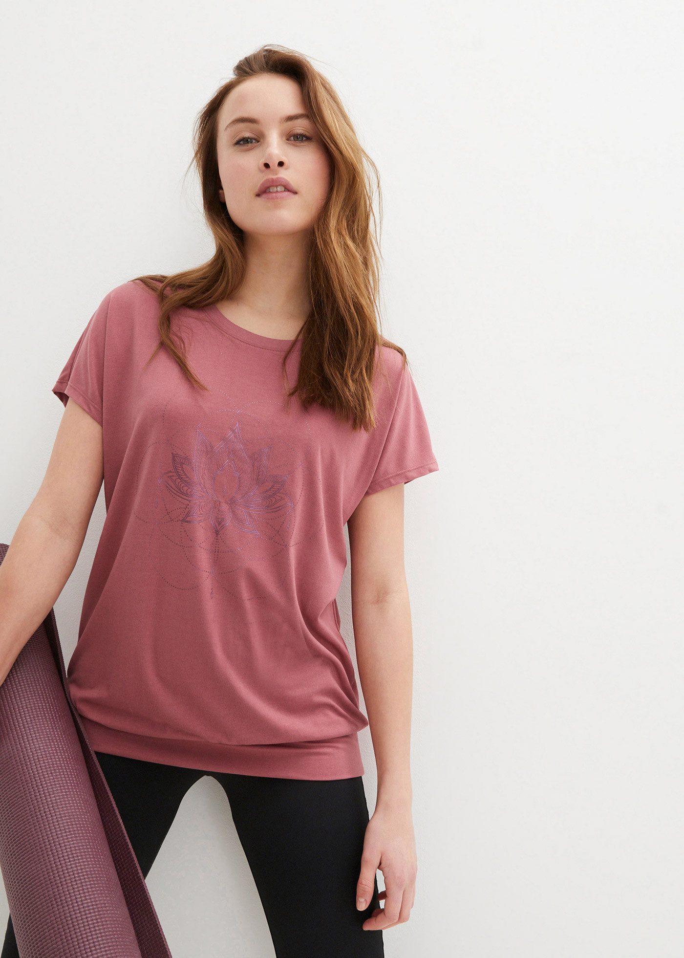 bonprix T-Shirt Oversize Passform, Loose Fit, breites Bündchen