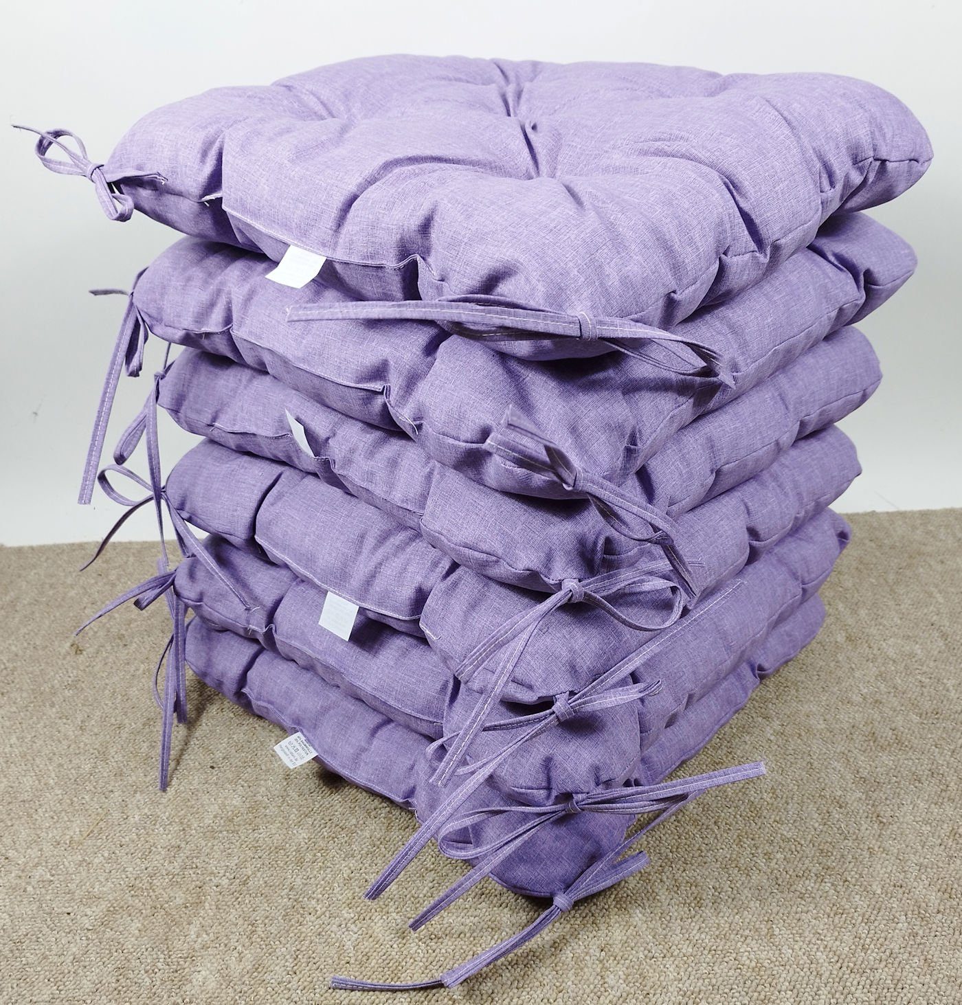 Rattani Stuhlkissen 6x Stuhlkissen / Sitzkissen Klara Colore viola (violett)
