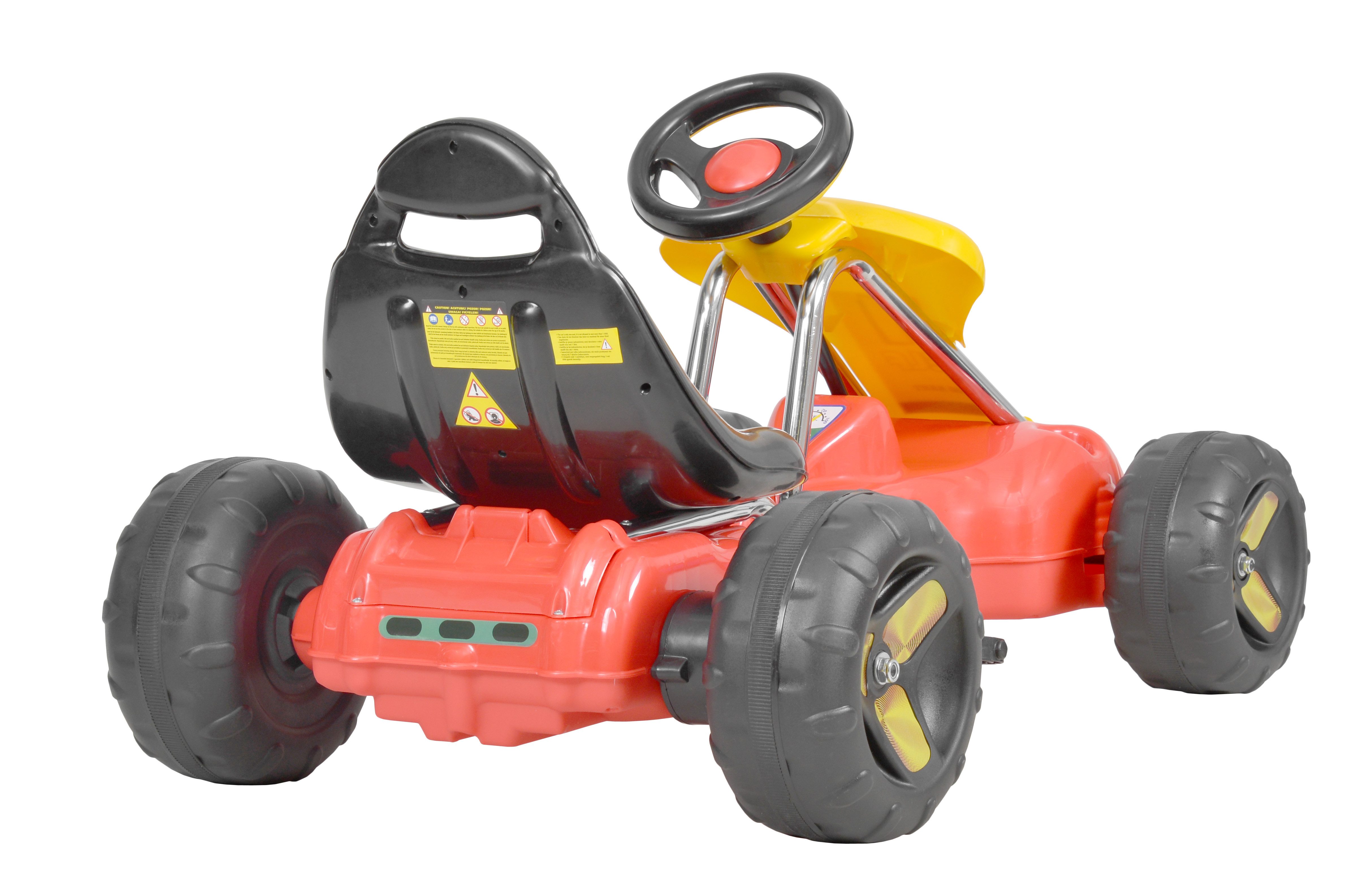Hecht Go-Kart mit Rücktrittbremse, 30kg Belastbarkeit, Geschlossener Kettenkasten, einfache Montage