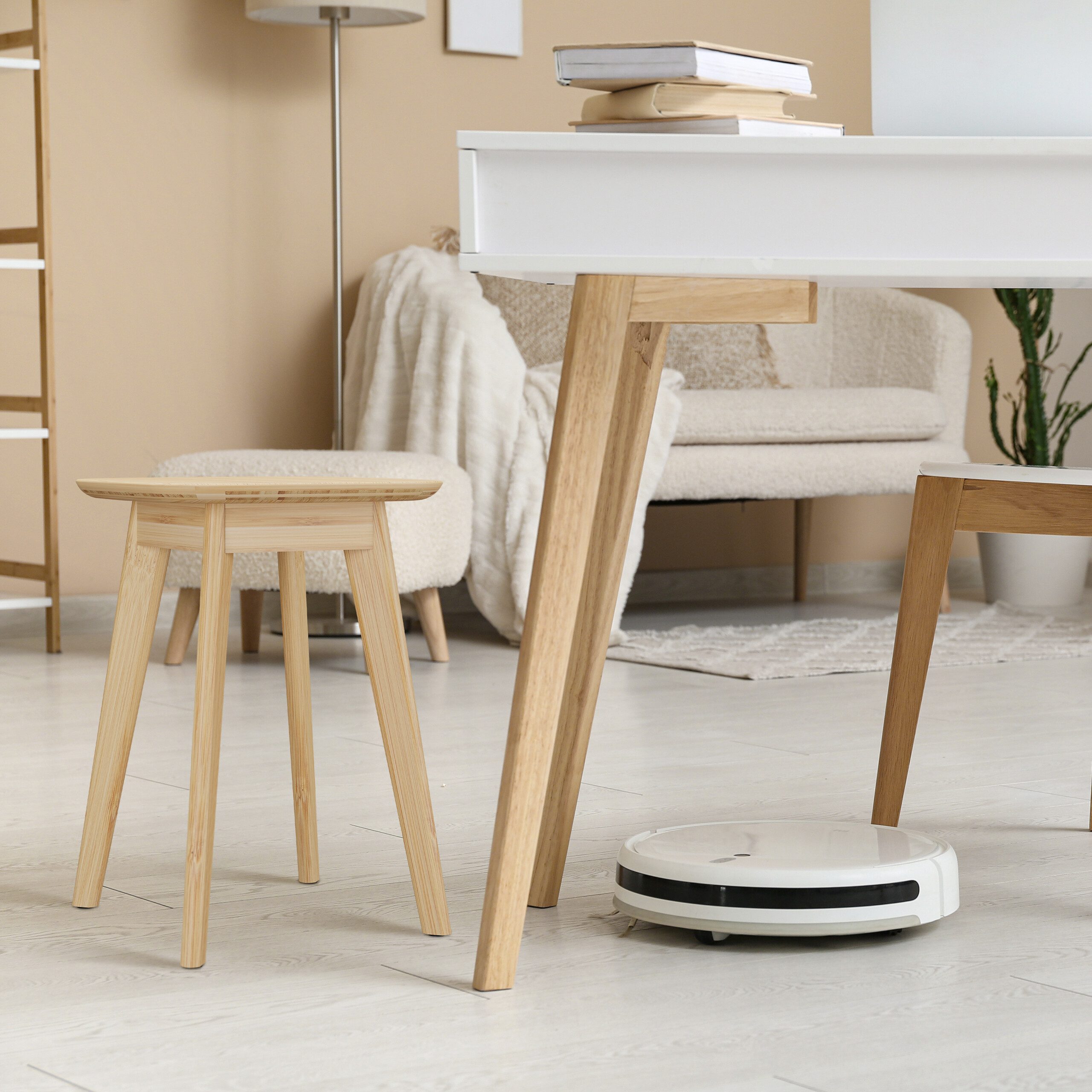 relaxdays Sitzhocker Esszimmerhocker aus Bambus günstig online kaufen