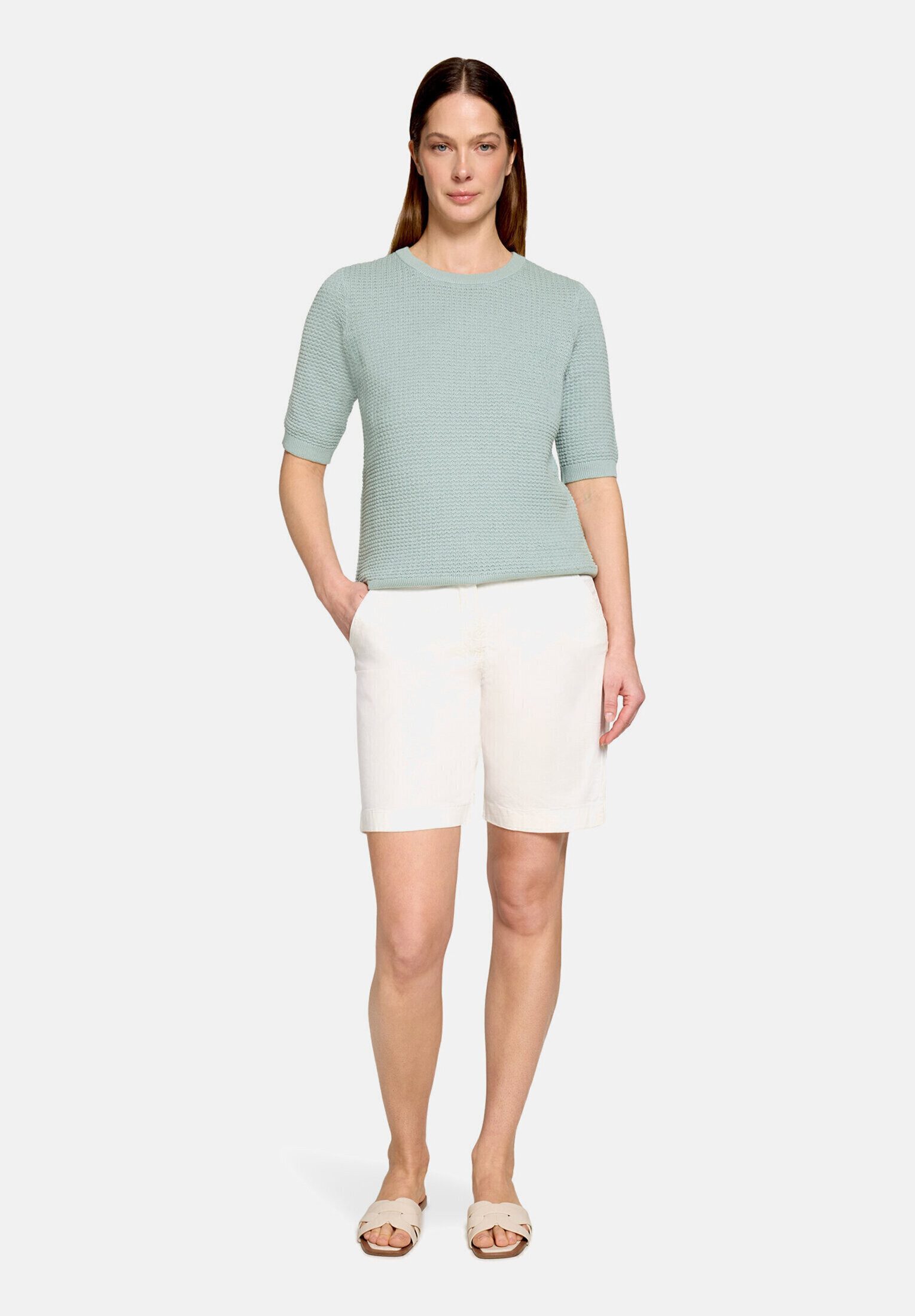 Betty Barclay Kurzarmshirt Strick, Damen mit Struktur (1-tlg)