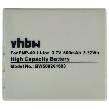 vhbw kompatibel mit Braun D-830, D-808, D-75i, D-12 Kamera-Akku Li-Ion 500 mAh (3,6 V)