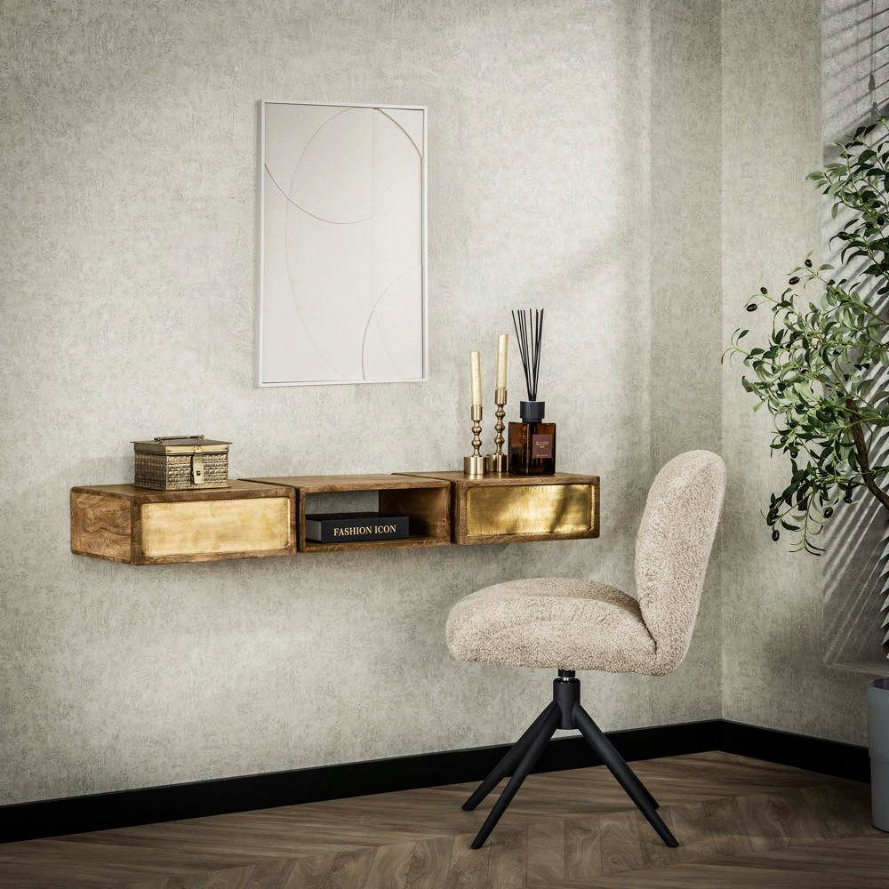 RINGO-Living Sideboard RINGO-Living Sideboard Andrik aus Mangoholz in Messing 1230mm