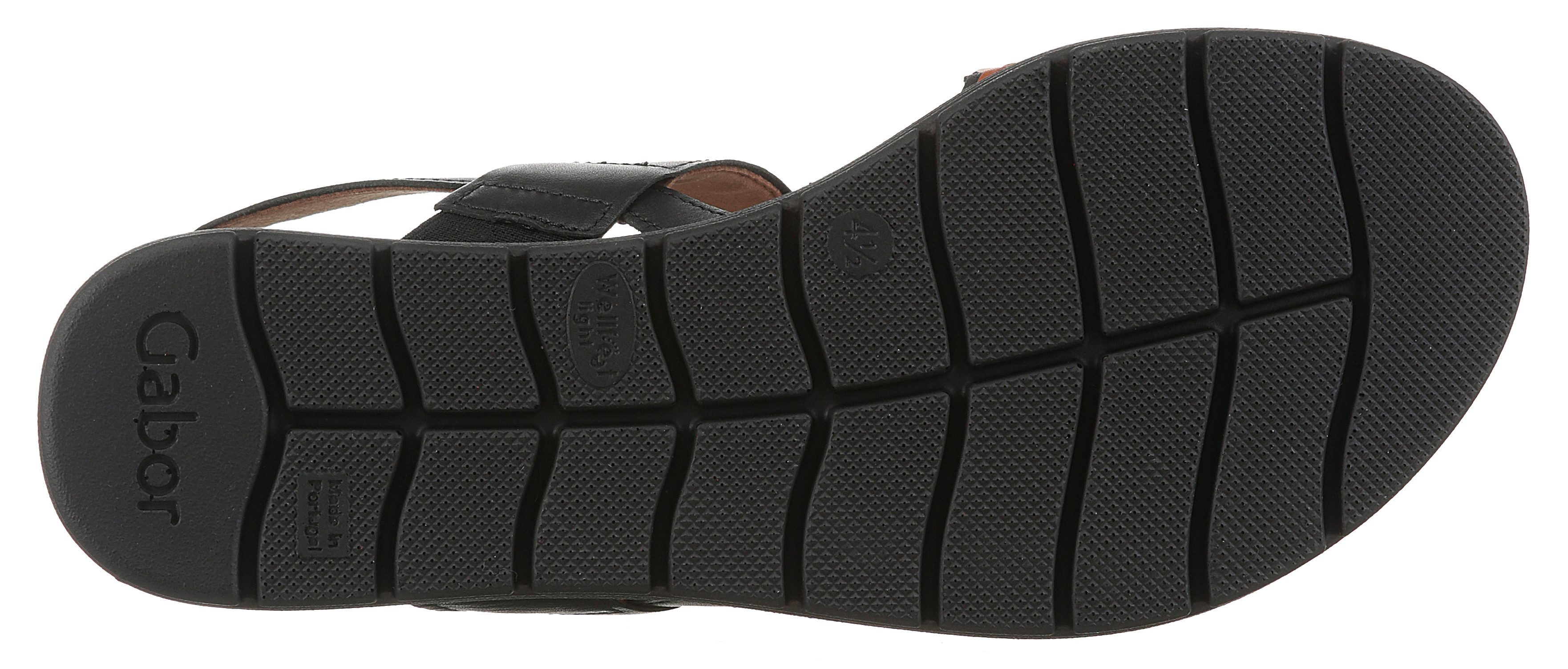 Gabor GENUA Keilsandalette, Sommmerschuh, Riemchensandale in Flechtoptik, G-Weite