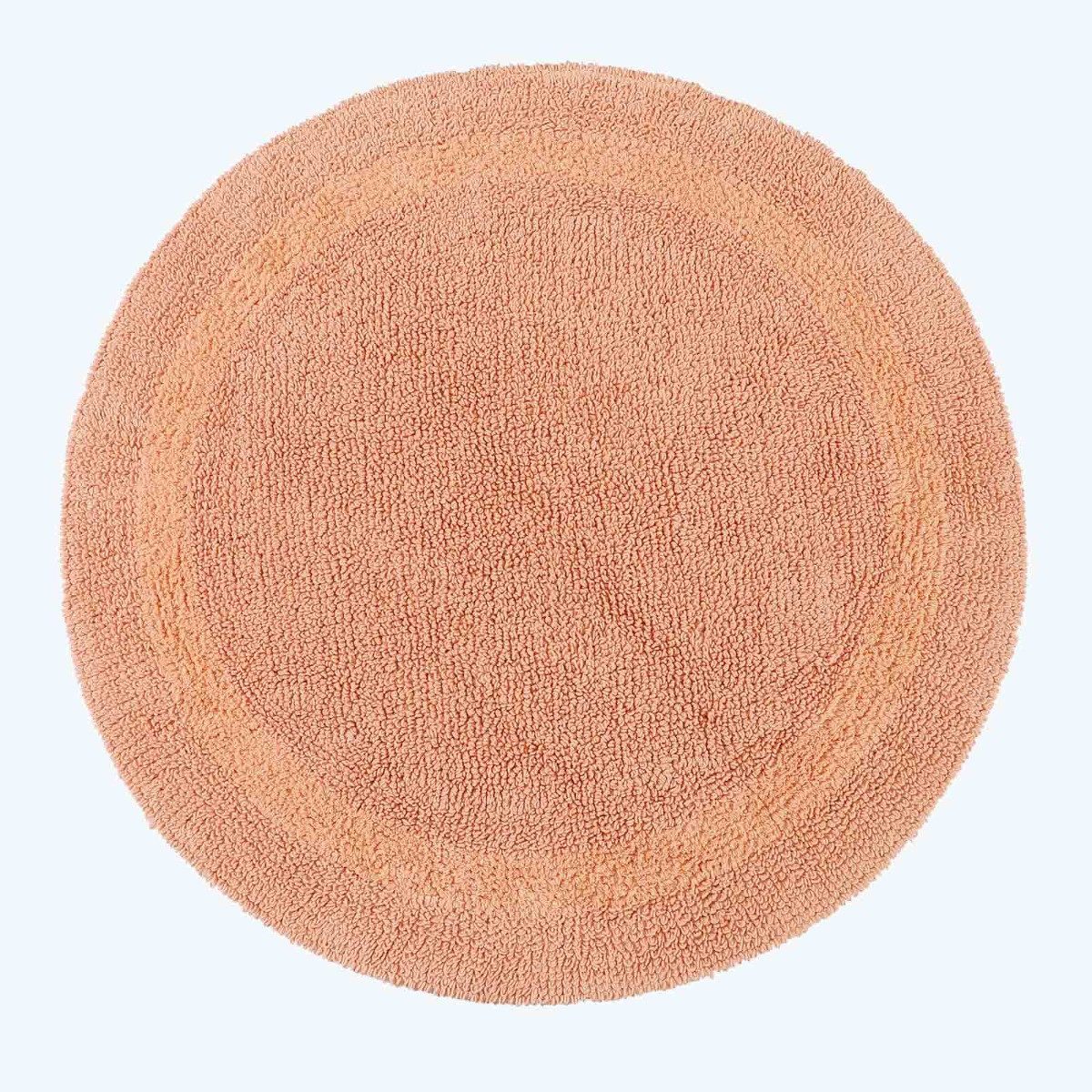 Homescapes Badematte Runde Battematte apricot 80 cm aus 100% Baumwolle, Höhe 20 mm, Baumwolle, rund, Φ 80 cm