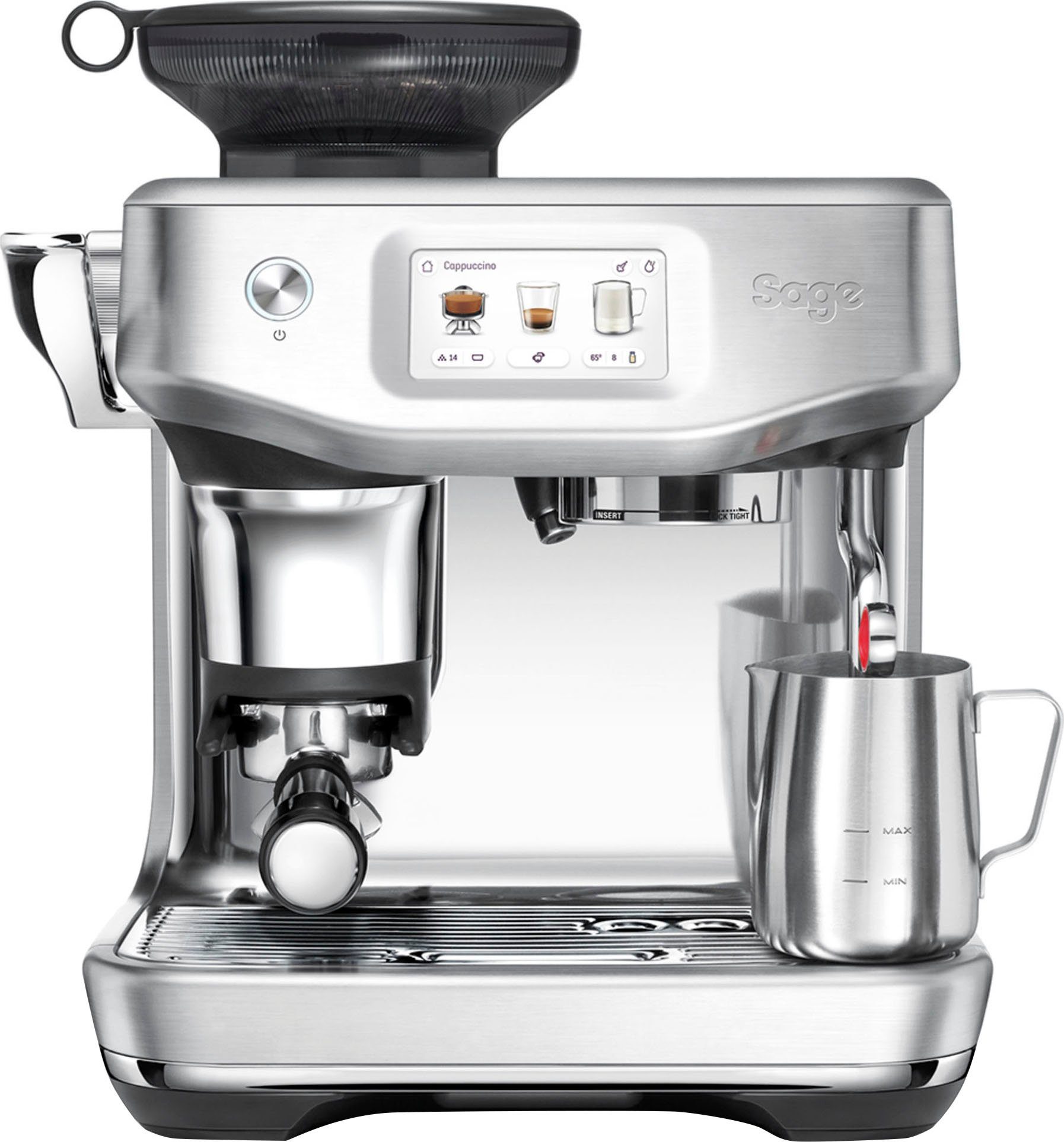 the Siebträgermaschine Touch Sage Impress SES881BSS, Barista