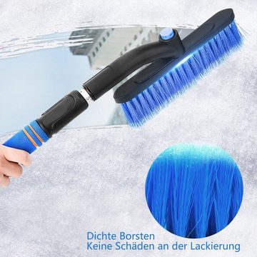 Dedom Eiskratzer 3 in 1 Schneeschaufel, Fensterbürste, Eiskratzer, 360°-Schneebürste multifunktionale ausziehbare Enteisungsschaufel für draußen