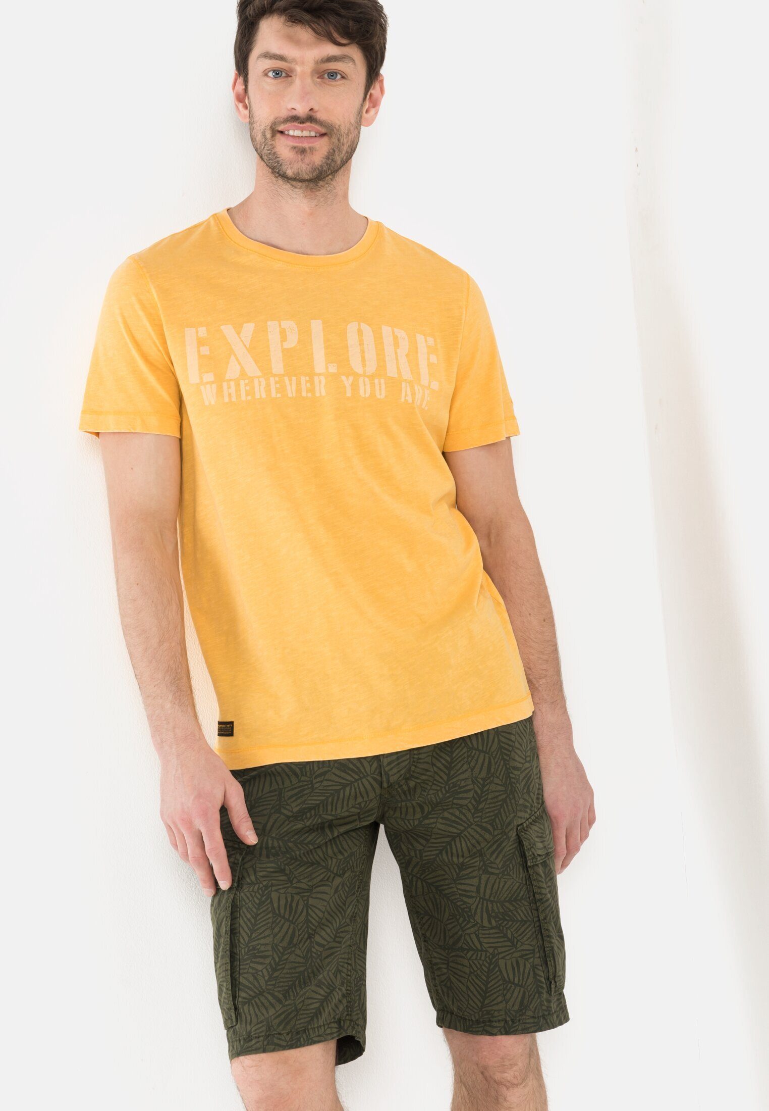 Organic active aus Cotton T-Shirt Gelb camel