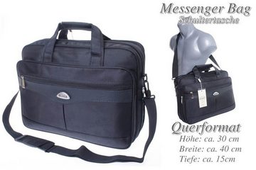 SHG Messenger Bag Arbeitstasche Herren Umhängetasche Laptopfach Messenger Bag Querformat