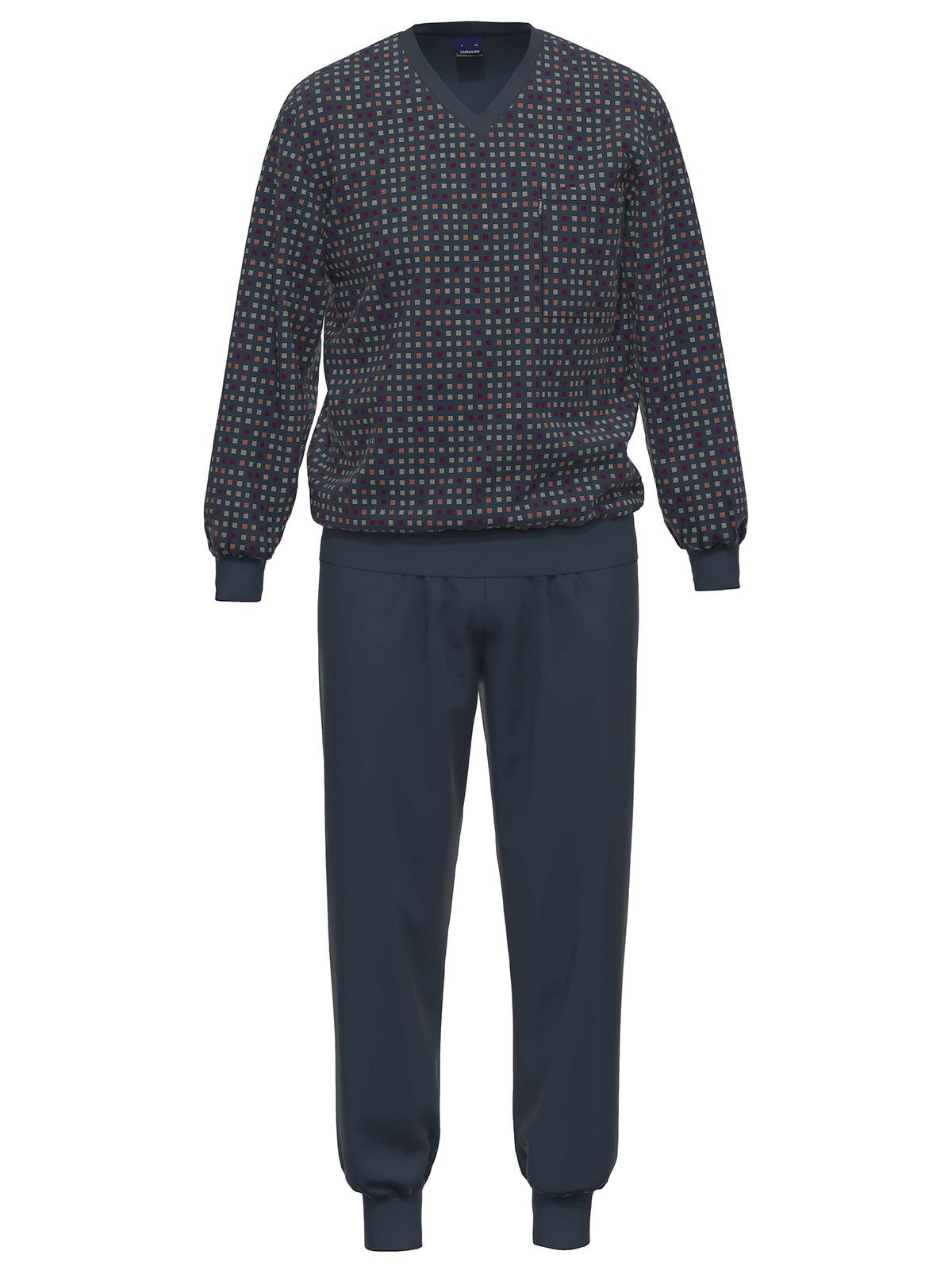 Ammann Pyjama Schlafanzug lang Men / Nightwear (Stück, 1 tlg) hohe Markenqualität
