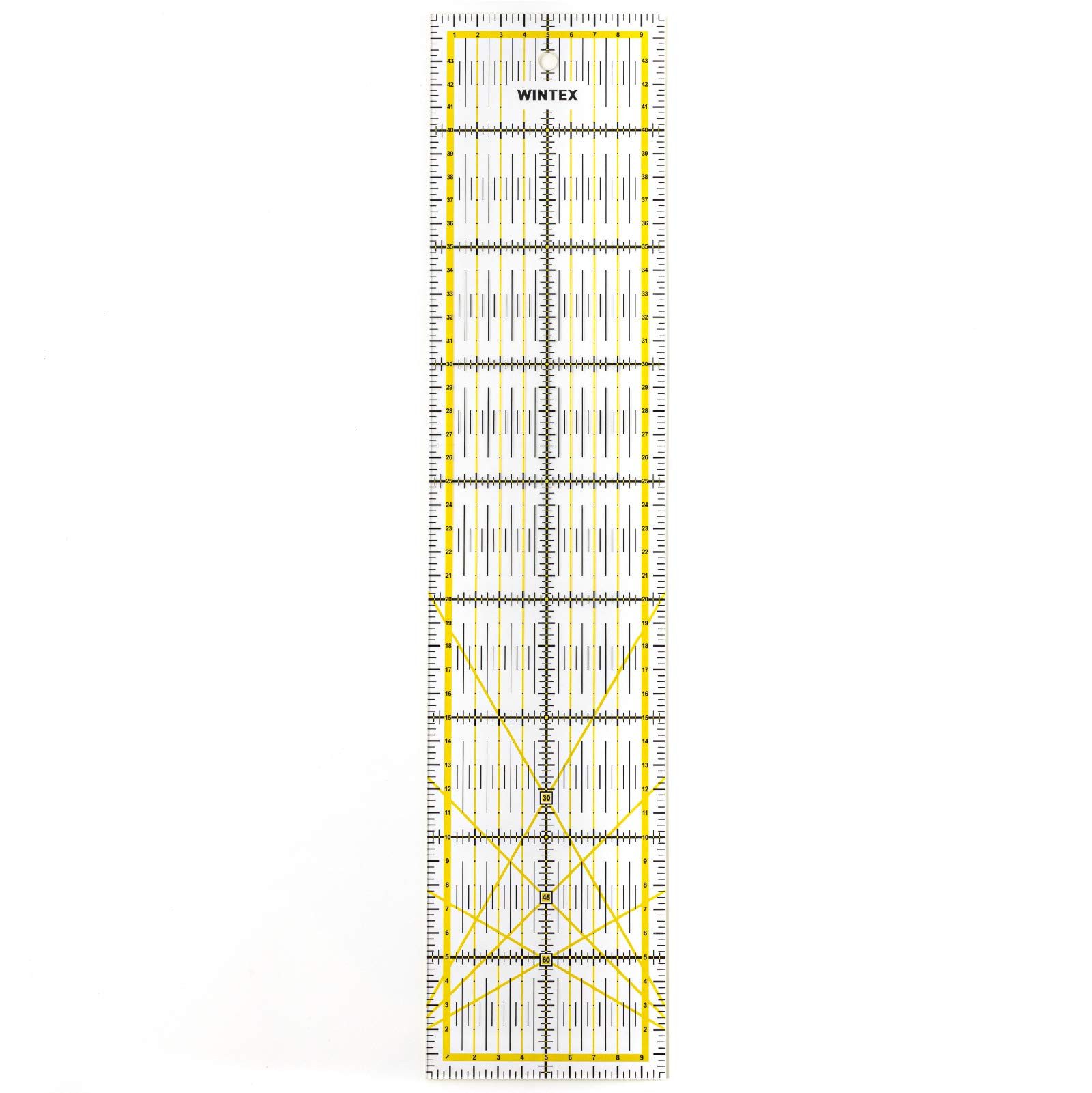 WINTEX Schneidelineal Universal-Lineal 10 cm x 45 cm, cm-Raster und Winkelanzeige