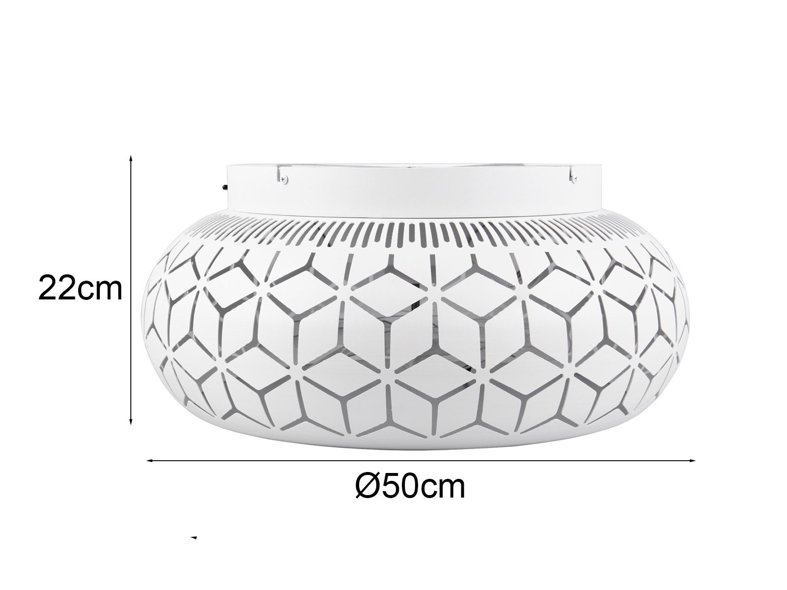 Reality Leuchten LED Deckenleuchte, Timerfunktion, LED wechselbar, warmweiß, ausgefallene Decken-ventilator mit Licht und Fernbedienung leise Ø50cm