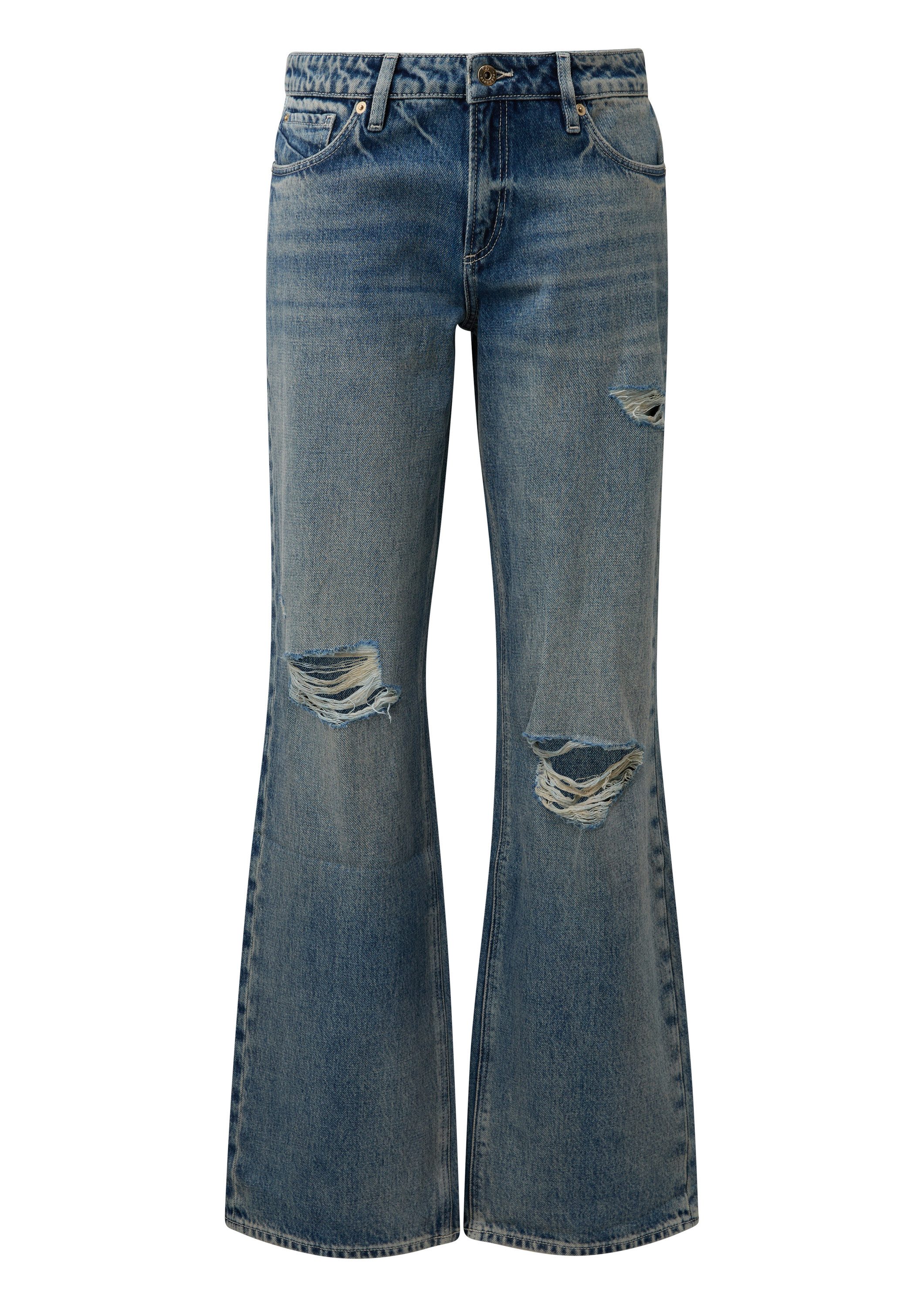 QS Weite Jeans Jeans-Hose CATIE Jeans Catie / Slim Fit / Mid Rise / Wide Leg