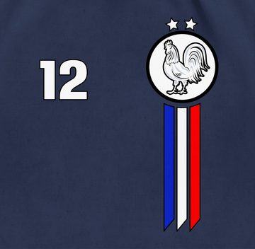 Shirtracer Turnbeutel 12. Mann Frankreich Emblem, 2024 Fussball EM Fanartikel