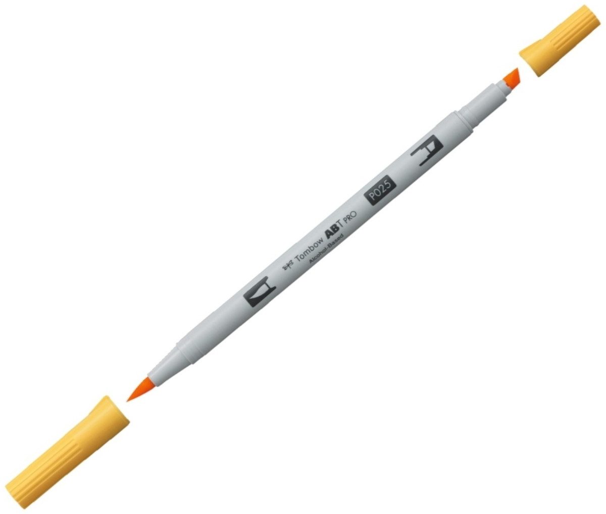 TOMBOW Filzstift Dual-Fasermaler ABT Pro Keilspitze/Pinselspitze Alkoholbasis light ora