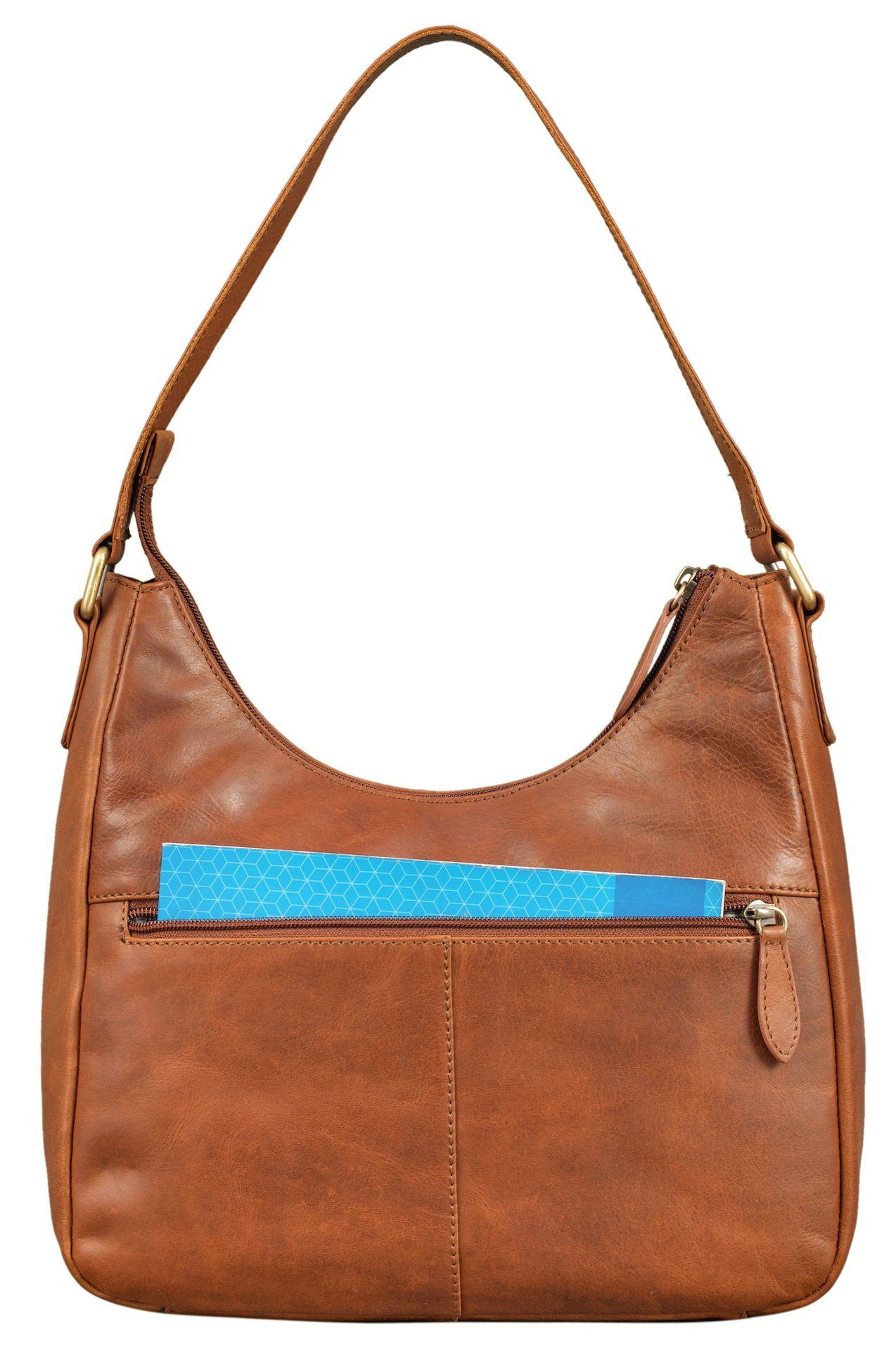 Benthill Handtasche Damen Echt Leder Schultertasche Umhängetasche Ledertasche Umhängegurt, Schultergurt / Umhängegurt Reißverschlussfach