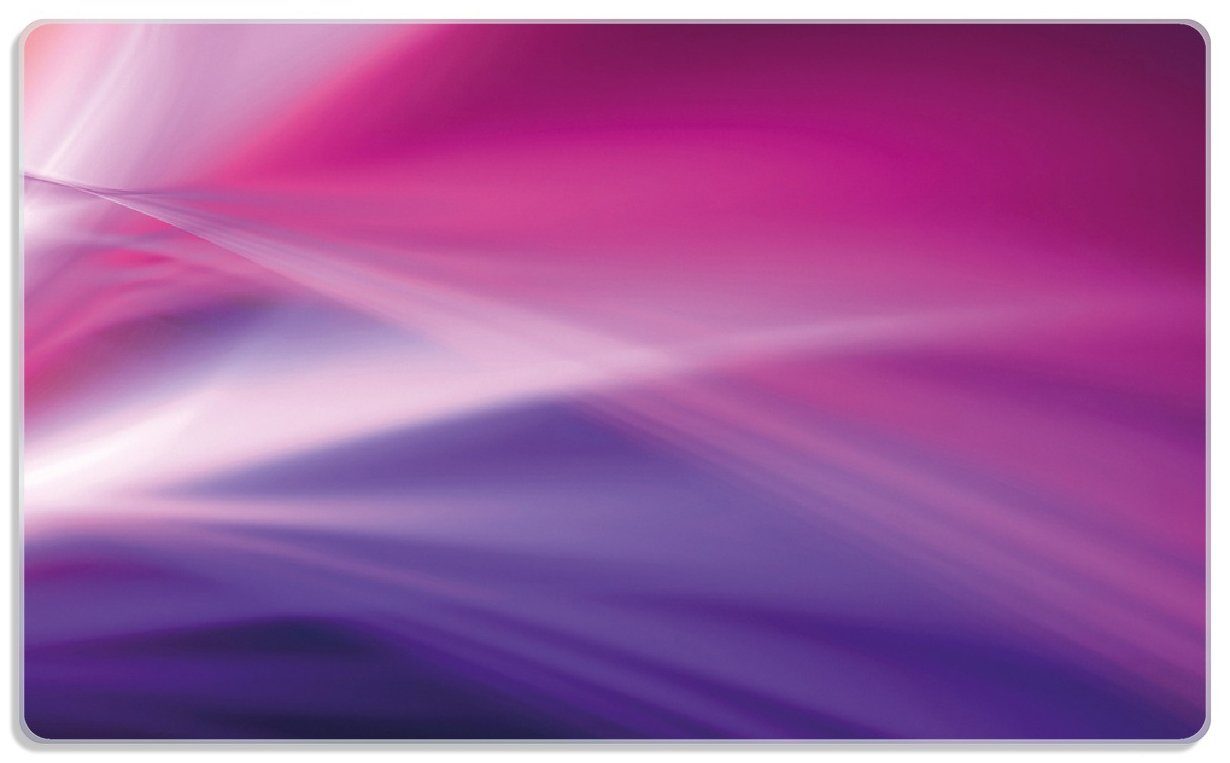 Wallario Frühstücksbrett Abstrakte Formen und Linien in pink lila, ESG-Sicherheitsglas, (inkl. rutschfester Gummifüße 4mm, 1-St), 14x23cm