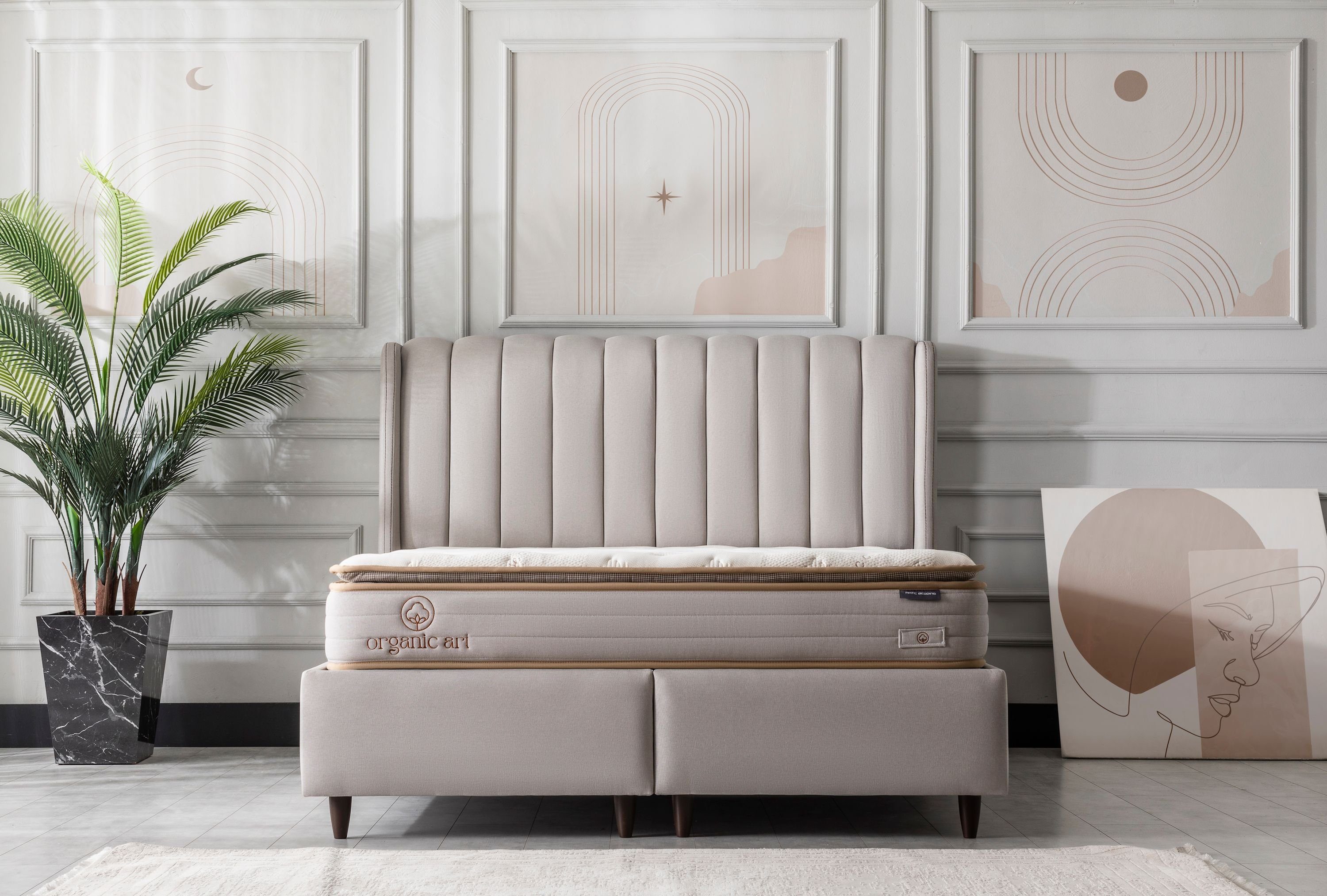 Villa Möbel Boxspringbett Organic (Bett, Bett), günstig online kaufen