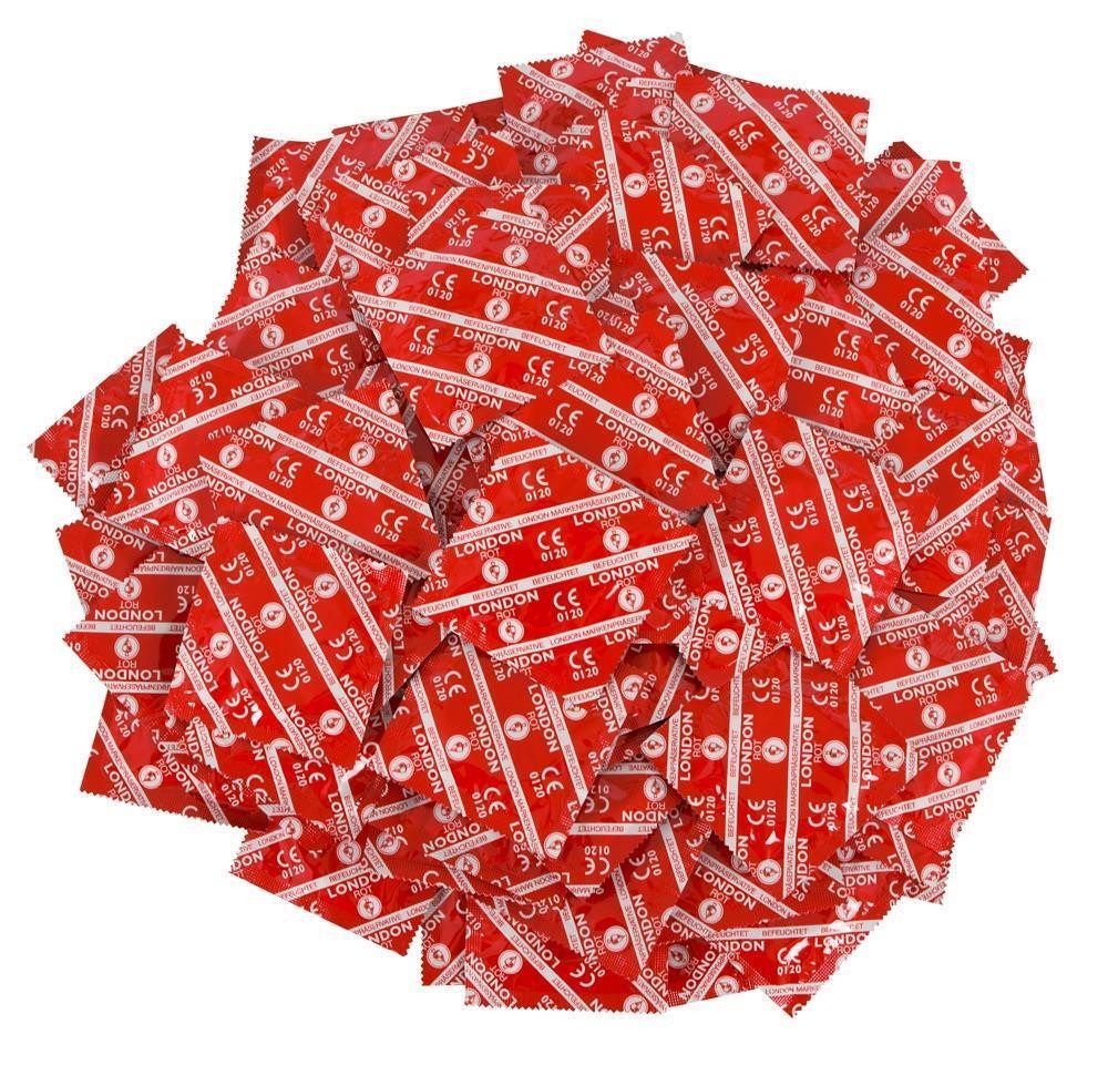 London Einhand-Kondome London - Rot Beutel - (div. Varianten) Packung, 1000 St.