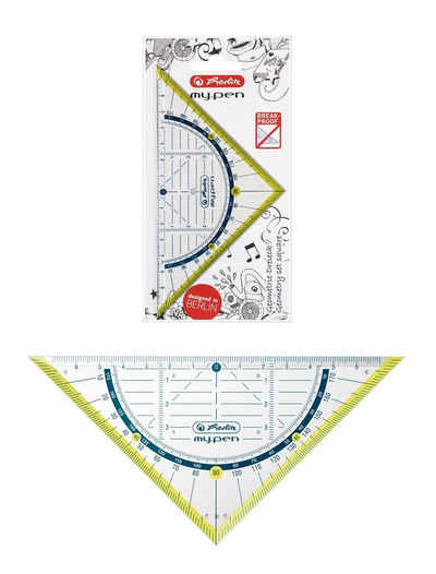 Herlitz Geodreieck Herlitz Geometriedreieck "my.pen" / 16cm / Farbe: lemon