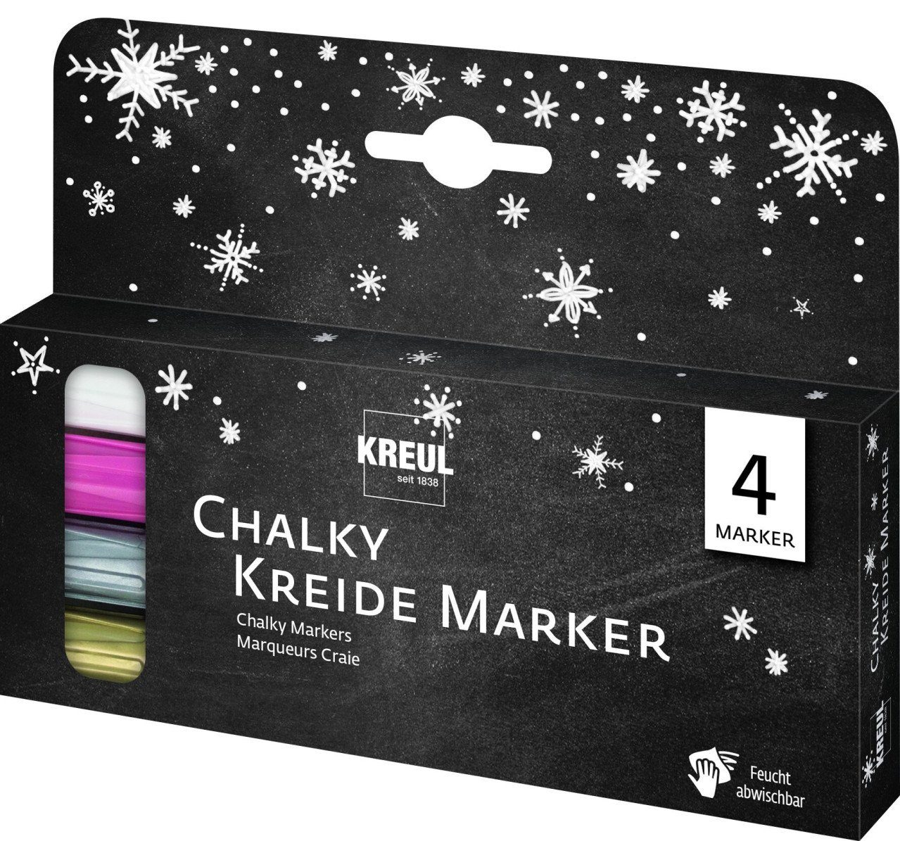 Kreul Bastelfarbe Kreul Chalky Kreidemarker 4er Set Winter