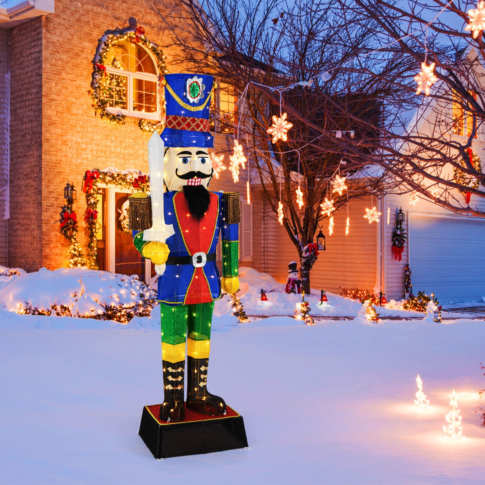 COSTWAY Weihnachtsfigur (1 St), Nussknacker Figur, LED Weihnachtsdeko, groß günstig online kaufen