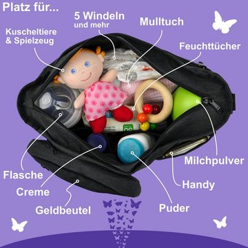 PUNALU Kinderwagen-Tasche Punalu großer Kinderwagen Organizer mit Schmetterlingsmuster