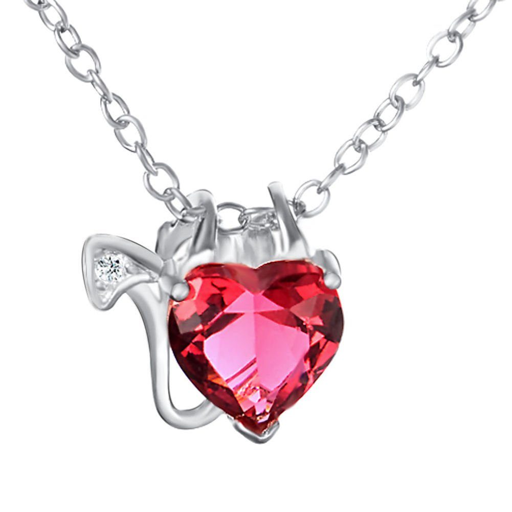Schmuck-Elfe Kette mit Anhänger DEVIL HEART, 925 Silber