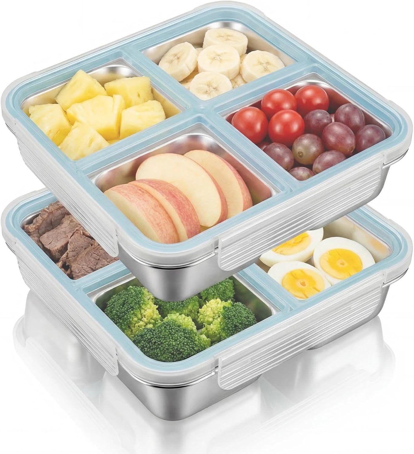 FELIXLEO Lunchbox 2 Stück Edelstahl Bento Box 4